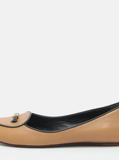 Tory Burch Size 36.5 Brown Leather Ballet Flats