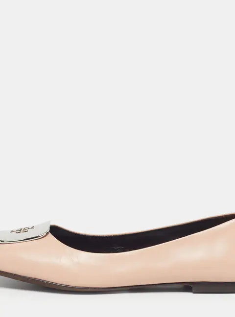 Tory Burch Georgia Size 38 Beige Leather Ballet Flats