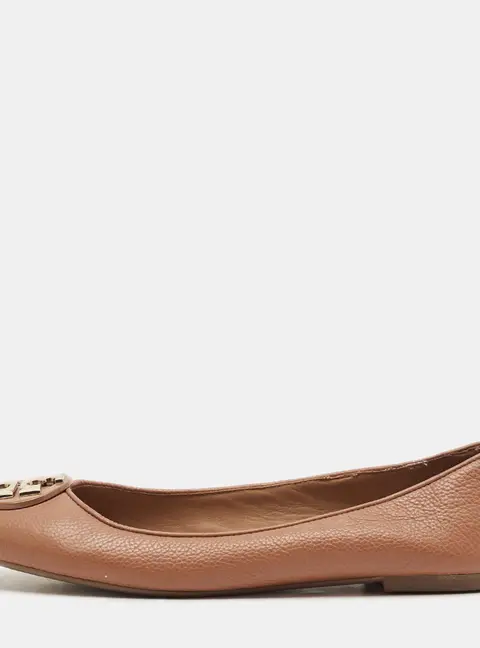 Tory Burch Chelsea Size 39 Brown Leather Ballet Flats