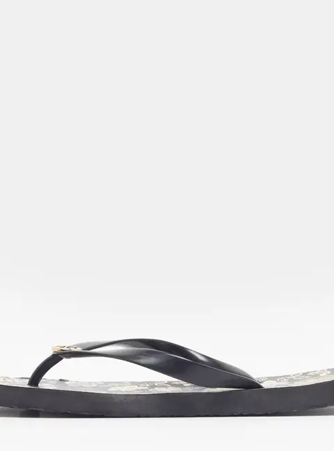 Tory Burch Miller Size 40 Black Jelly Thong Flip Flops