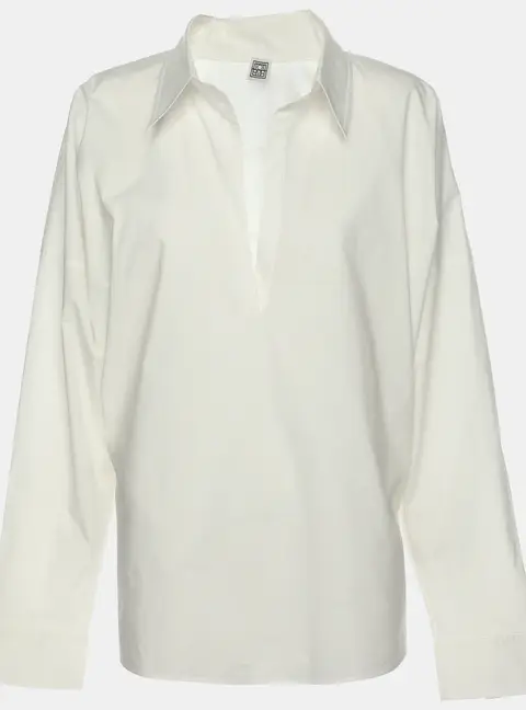 Toteme White Cotton Poplin Shirt L