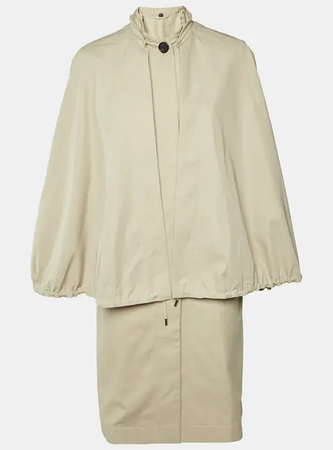 Toteme Beige Gabardine Detachable Cape Coat XS