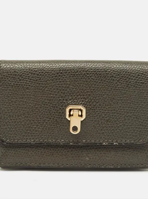 Valextra Brera Grey Leather Card Holder