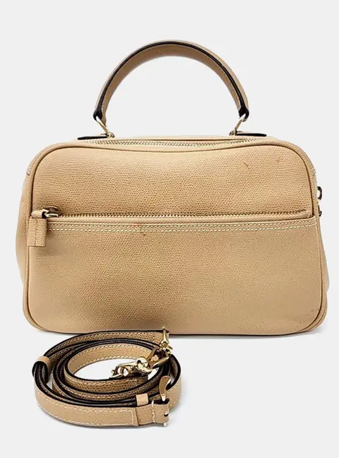Valextra Beige Leather Linea S