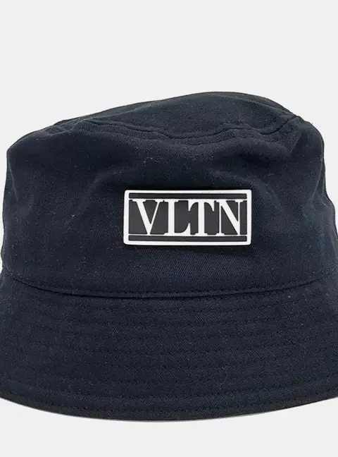 Valentino Cotton Black bucket hat