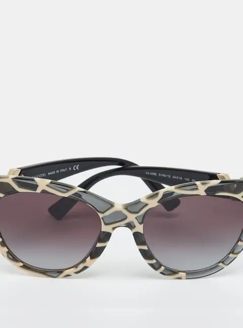Valentino Black/White Gradient VA 4089 Frame Cat Eye Sunglasses