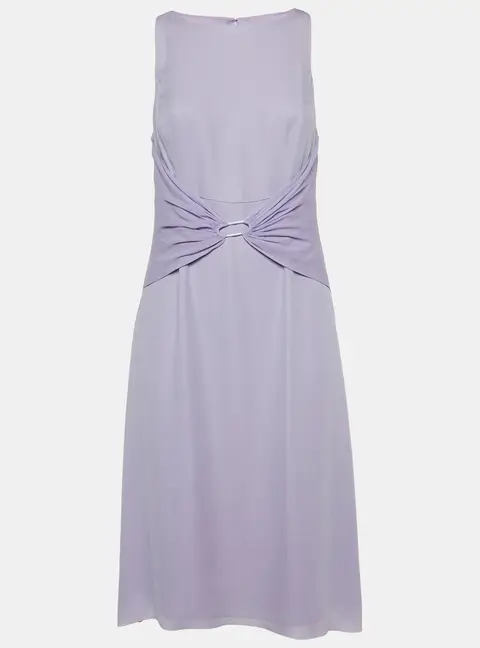 Valentino Light Purple Crepe Sleeveless Midi Dress M