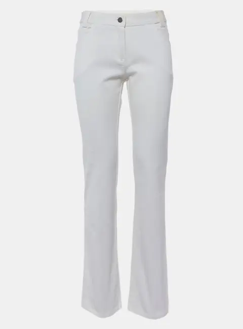 Valentino Vintage White Cotton Slim Fit Jeans M/Waist 30"