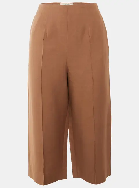 Valentino Brown Wool & Silk Culottes S