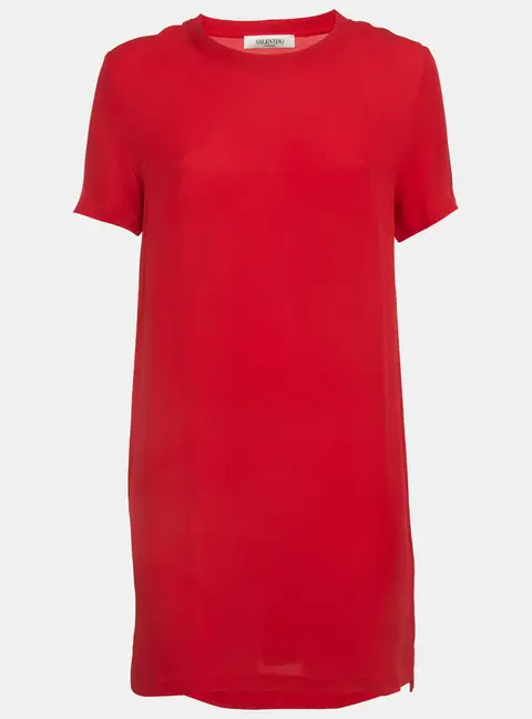 Valentino Red Silk Mini Dress S