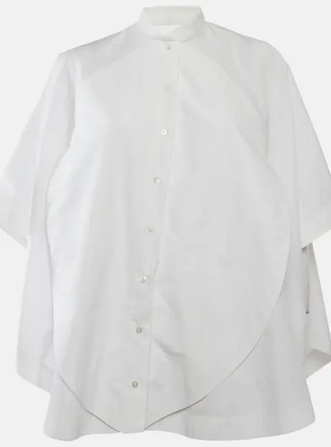 Valentino White Cotton Poplin Button Up Shirt M