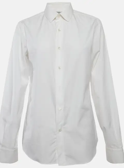 Valentino White Cotton Button Up Shirt S