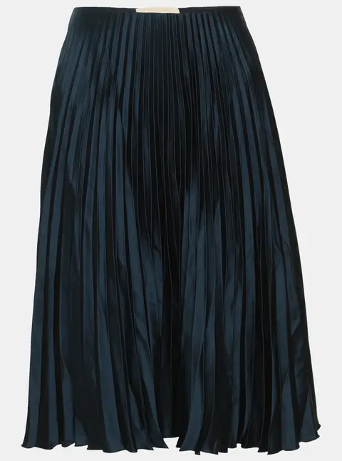 Valentino Royal Imperial Blue Pleated Satin Midi Dress L