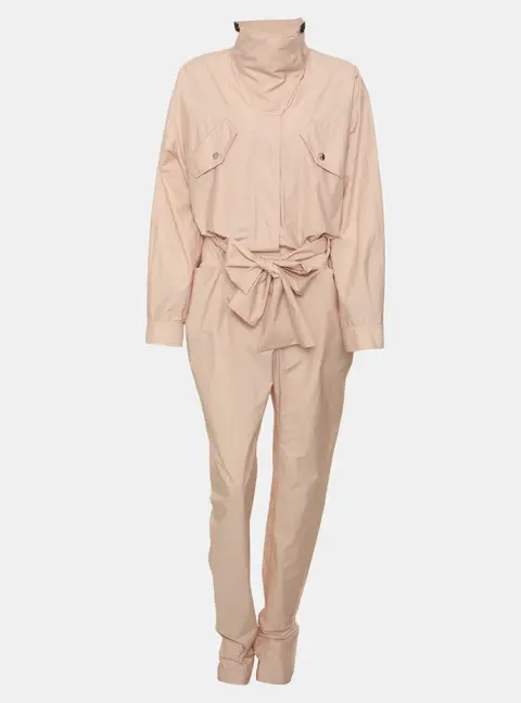 Valentino Blush Pink Tech Poplin Jumpsuit S