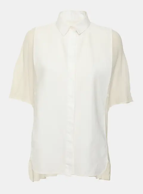 Valentino White Silk Blouse M