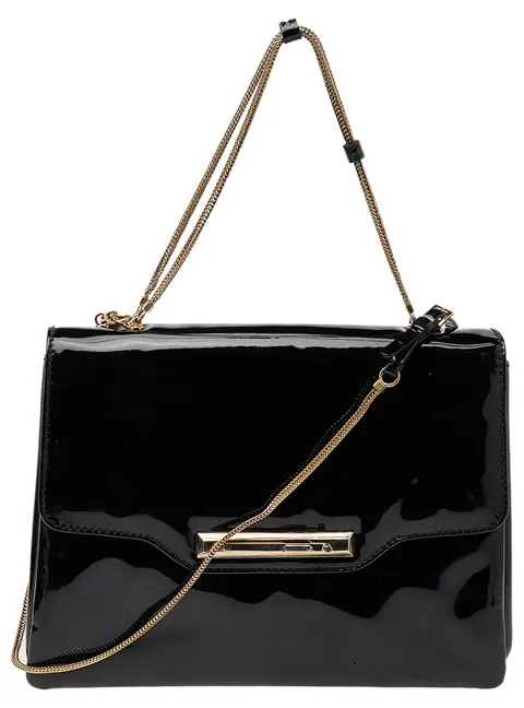 Valentino Black Patent Leather Bucket bag
