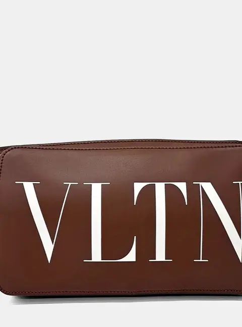 Valentino Brown Leather Belt Bag