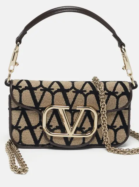 Valentino Loc&ograve; Small Tricolor Toile Iconographe Bag