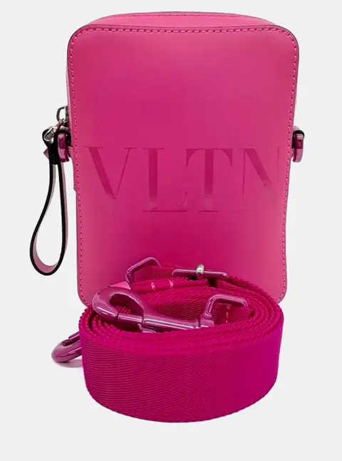 Valentino VLTN Small Pink Leather Crossbody Bag