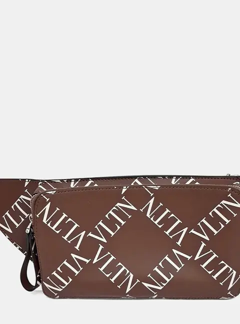 Valentino Brown Leather Belt bag