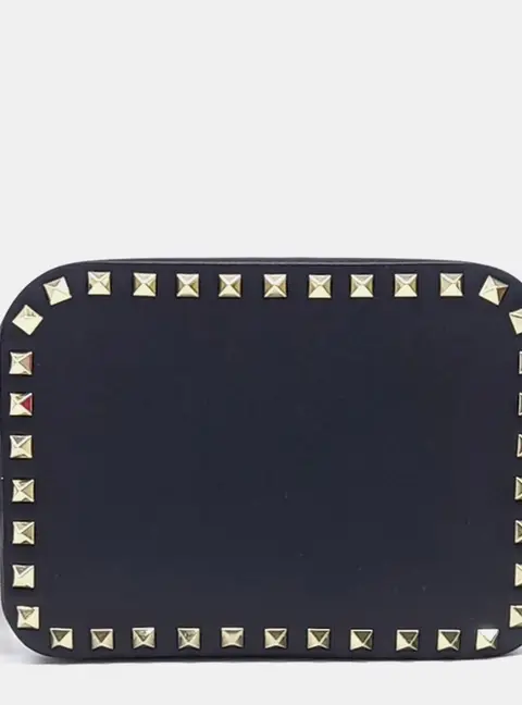 Valentino Black Leather Rockstud crossbody bag