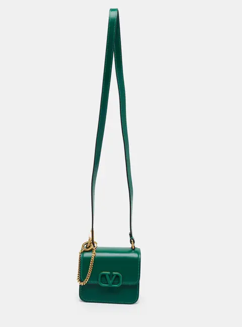 Valentino VSling Micro Green Leather Shoulder Bag