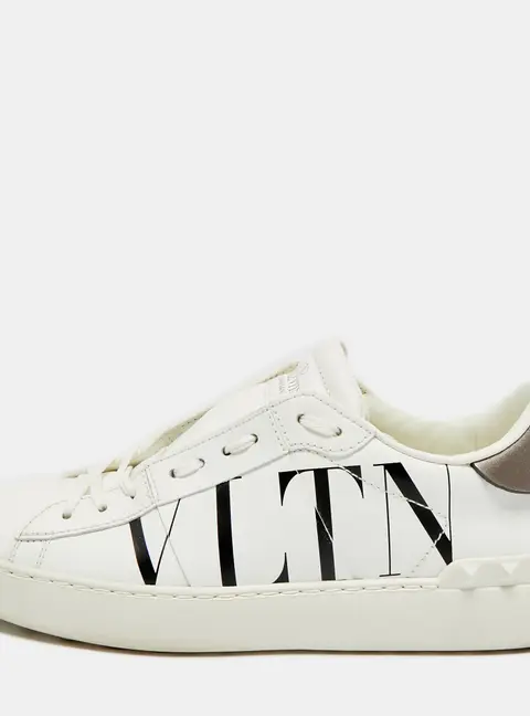 Valentino VLTN Size 37 White Leather Low Top Sneakers