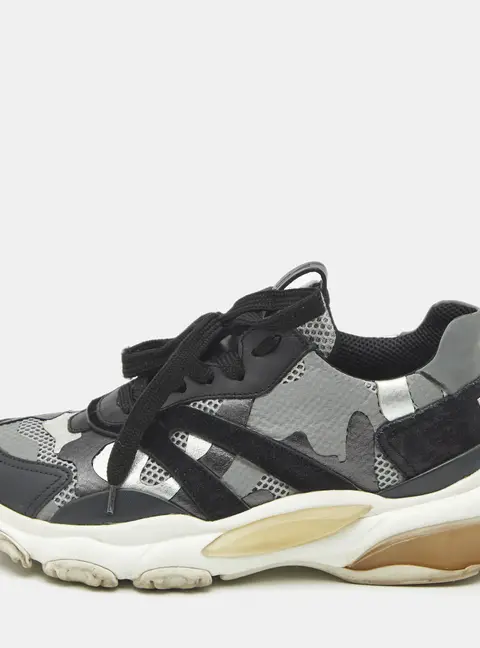 Valentino Bounce Size 35.5 Multicolor Leather and Suede Low Top Sneakers