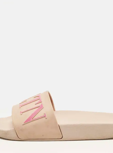Valentino VLTN Size 37 Pink Rubber Pool Slide