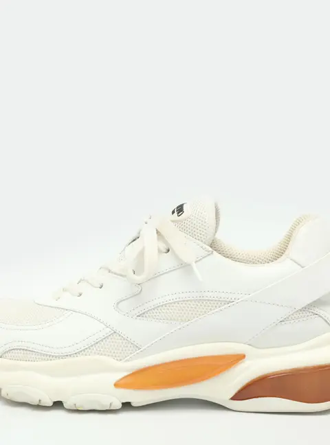 Valentino Climbers Size 38.5 White Leather Lace Up Sneakers
