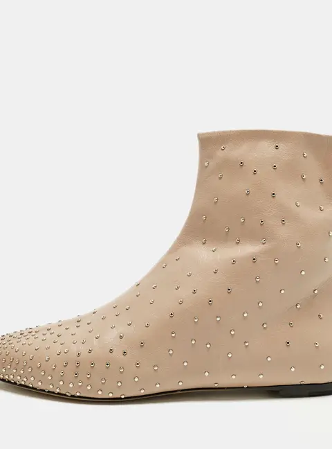 Valentino Studded Size 39 Dusty Pink Leather Booties