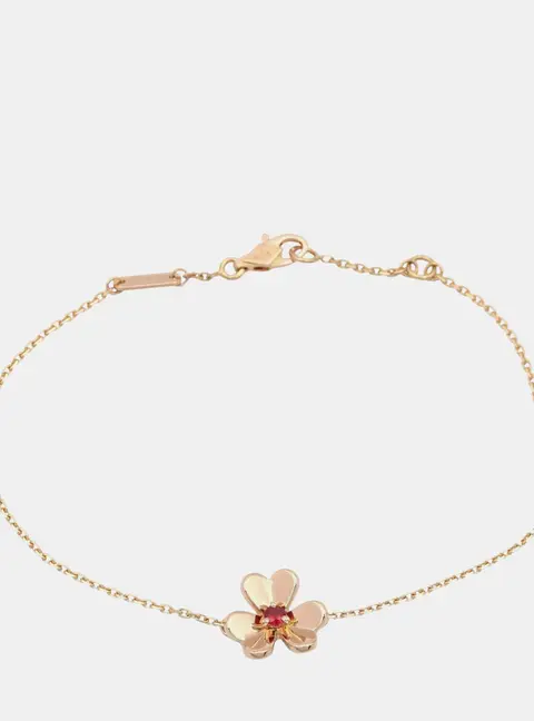 Van Cleef & Arpels Frivole Mini Ruby 18K Rose Gold  Bracelet