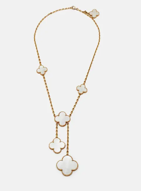 Van Cleef & Arpels Magic Alhambra Mother of Pearl 18k Yellow Gold Necklace