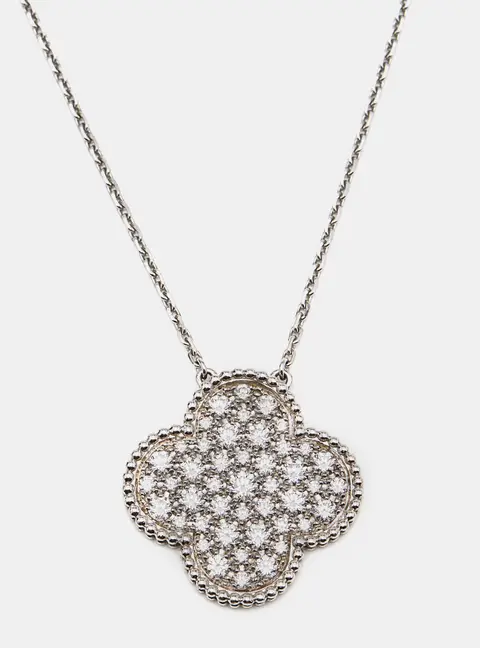 Van Cleef & Arpels Magic Alhambra Diamond 18k White Gold Necklace