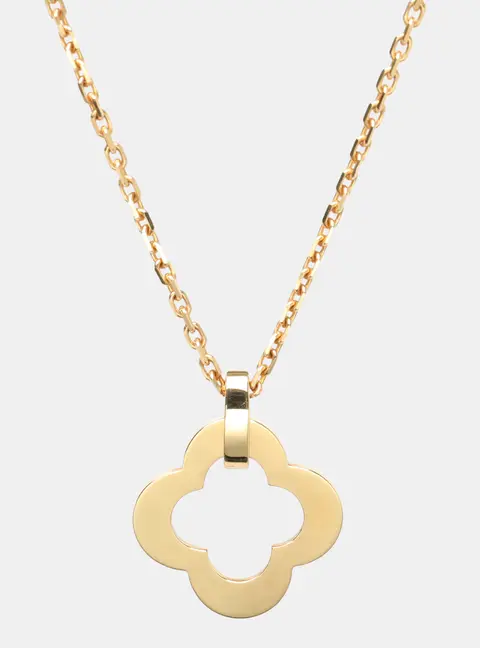 Van Cleef & Arpels Byzantine Alhambra 18k Yellow Gold Pendant Necklace