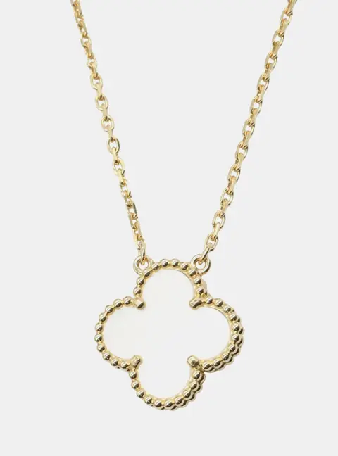 Van Cleef & Arpels Vintage Alhambra 18k Yellow Gold Mother Of Pearl Necklace