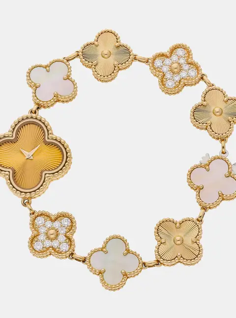 Van Cleef & Arpels Sweet Alhambra ARO8WW00 Gold Yellow Gold Quartz Women's Wristwatch