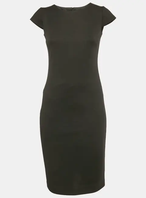 Veronica Virta Black Crepe Mini Dress XS