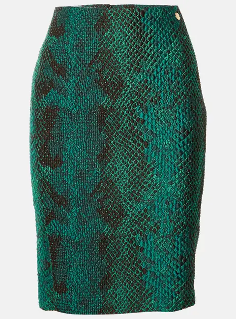 Versace Collection Green Textured Mini Skirt M