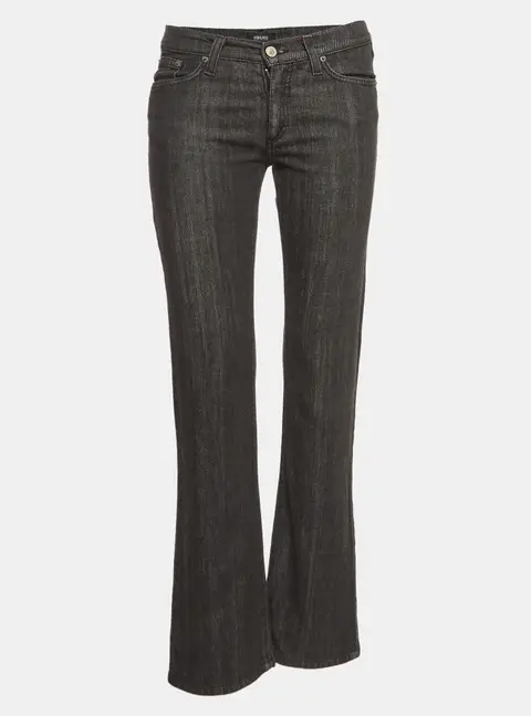 Versace Jeans Couture Black Embroidered Denim Jeans M Waist 30"