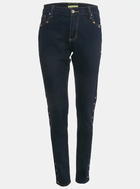 Versace Jeans Dark Blue Denim Stud Detail Jeans Waist 32"