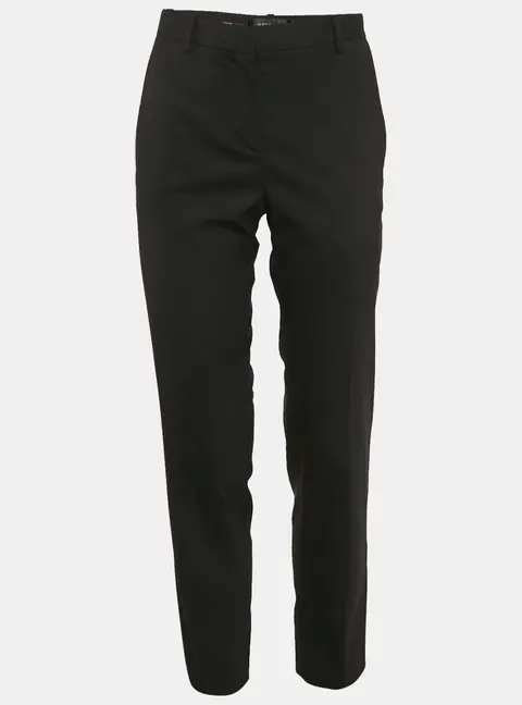 Versace Black Wool Blend Tailored Trousers S