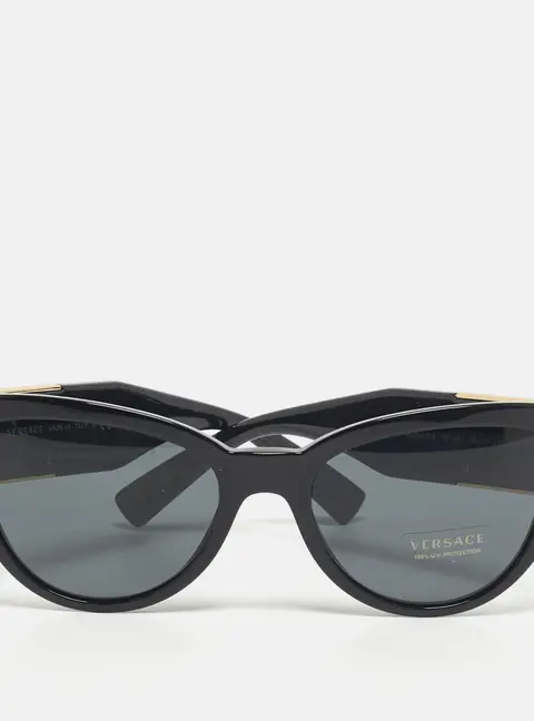 Versace Black MOD 4398 Medusa Cat Eye Sunglasses