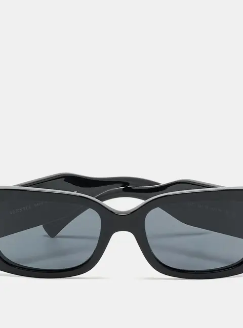 Versace Black MOD 4377 Logo Frame Rectangle Sunglasses