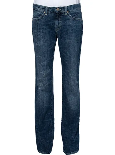 Versace VJC Navy Blue Denim Washed Jeans M