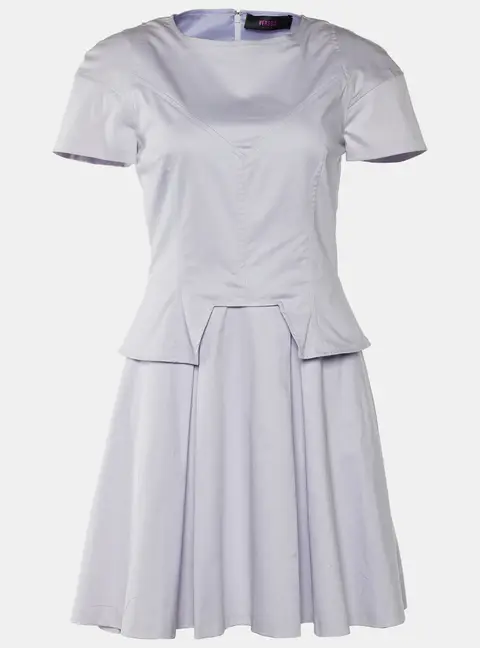 Versus Versace Pale Lilac Cotton Pleated Dress S