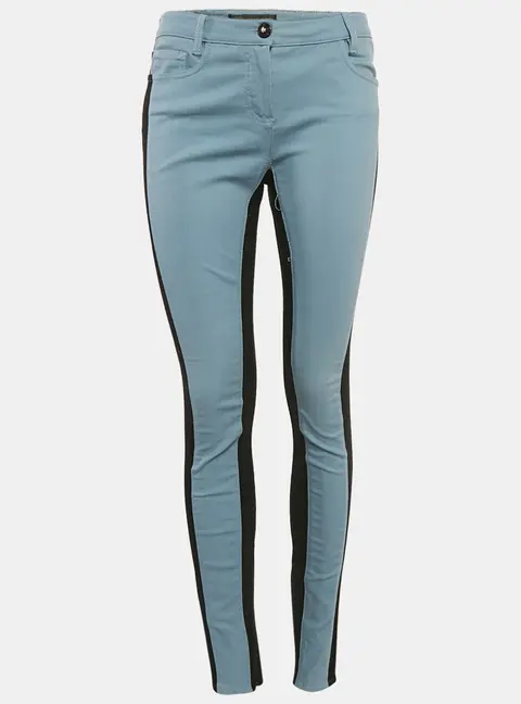 Versace Blue/Black Denim and Cotton Skinny Jeans M Waist 28"