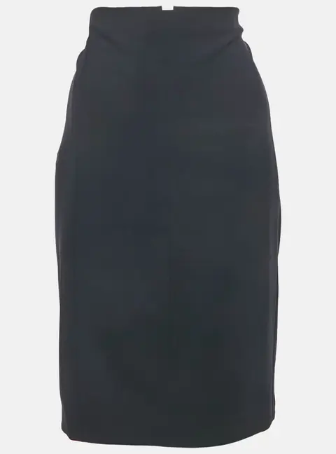 Versace Navy Blue Knit Knee Length Skirt L