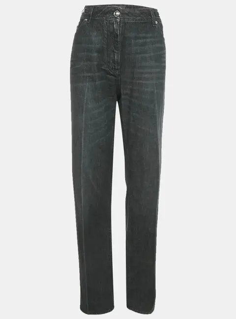 Versace Dark Grey Denim Wide Leg Jeans M Waist 34"