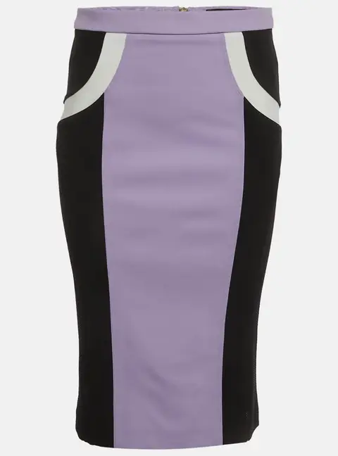 Versace Multicolour Jersey Pencil Skirt M